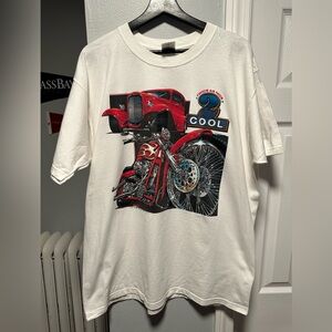Vintage 1995 Andys Teeshirts Classic Car & Motorcycle  Shirt Size Men’s XL
